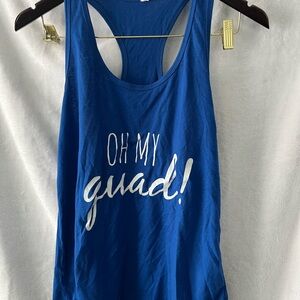 Blue Graphic Tank Top